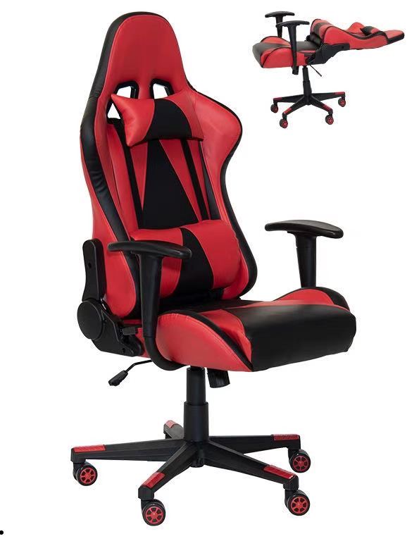 red swivel desk chair